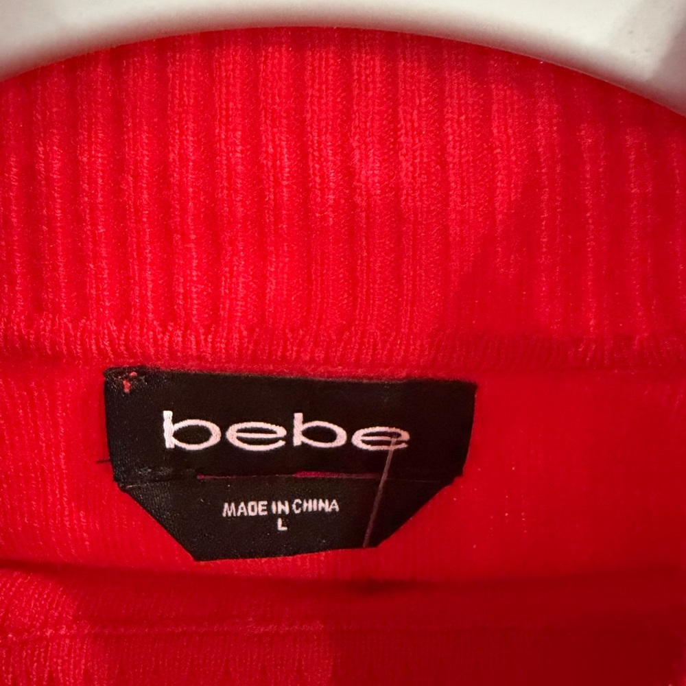 Bebe Vibrant Red Knit Top